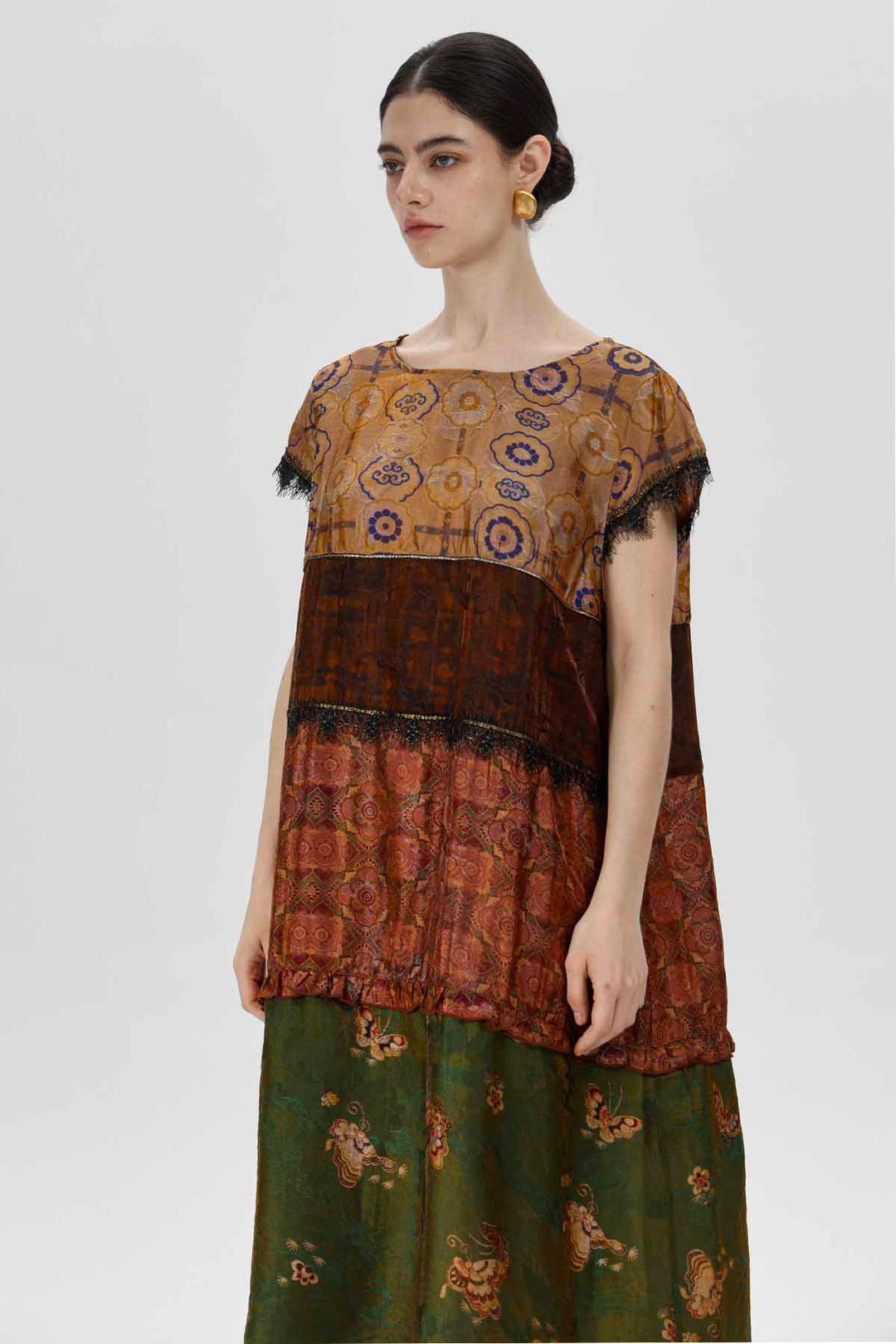 Vestido estampado Alina Patchwork