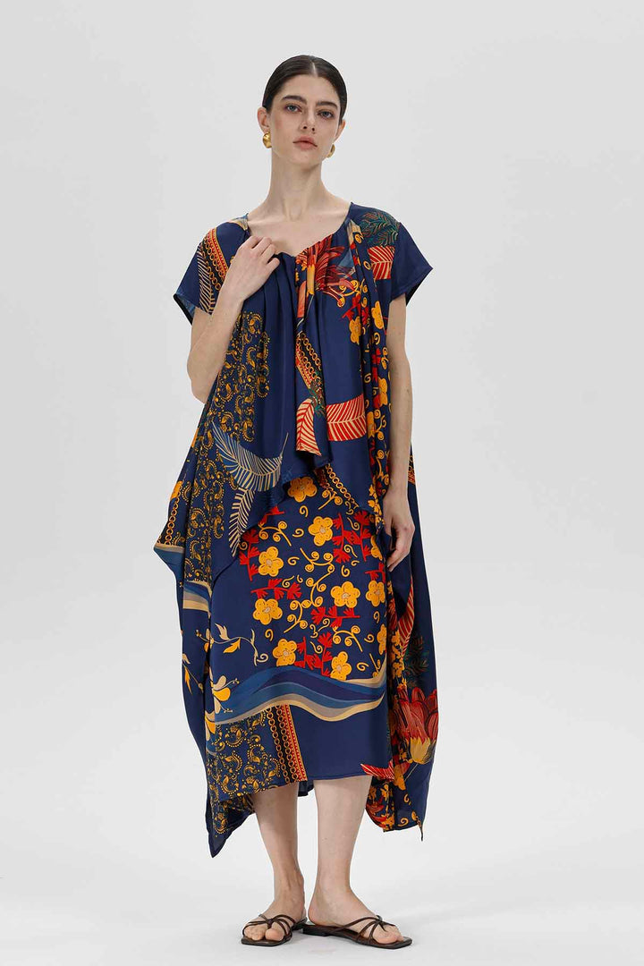 Herrin Asymmetric Patchwork Dress