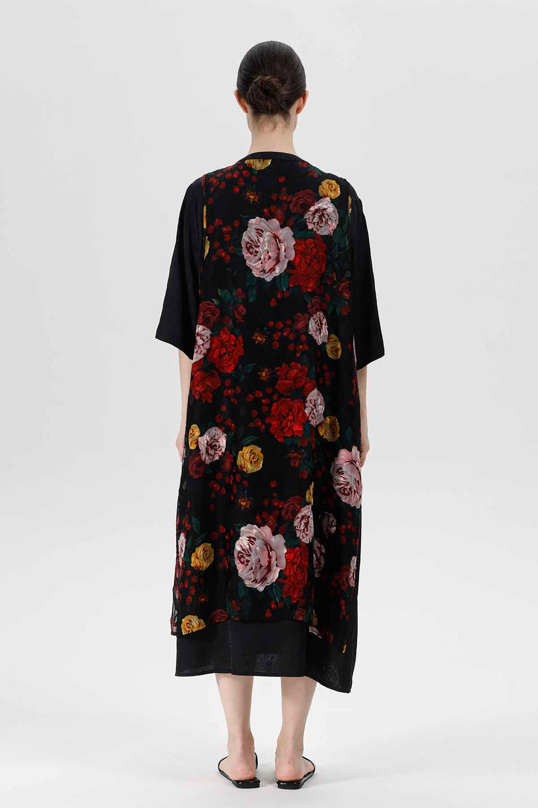 Vestido floral a capas Serena