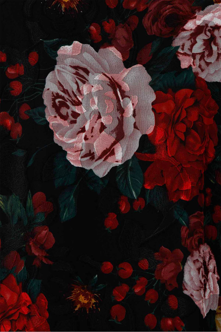 Vestido floral a capas Serena