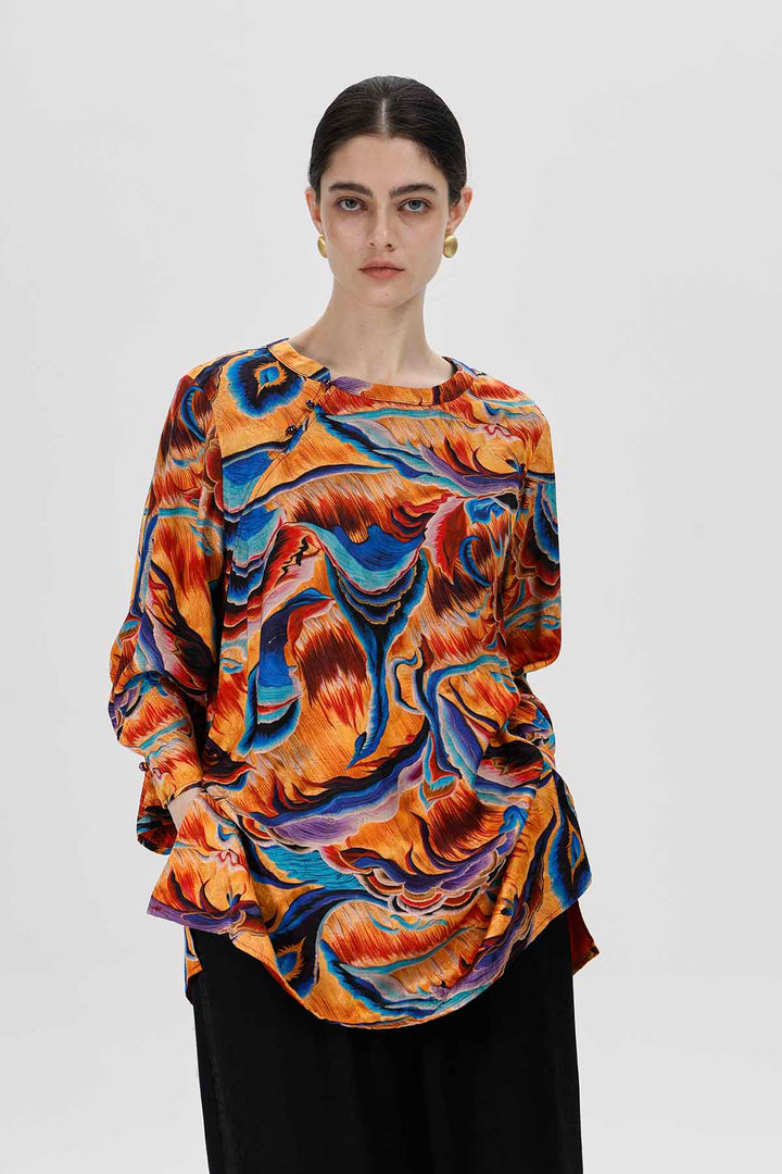 بلوزة لاريدو بطباعة ريترو