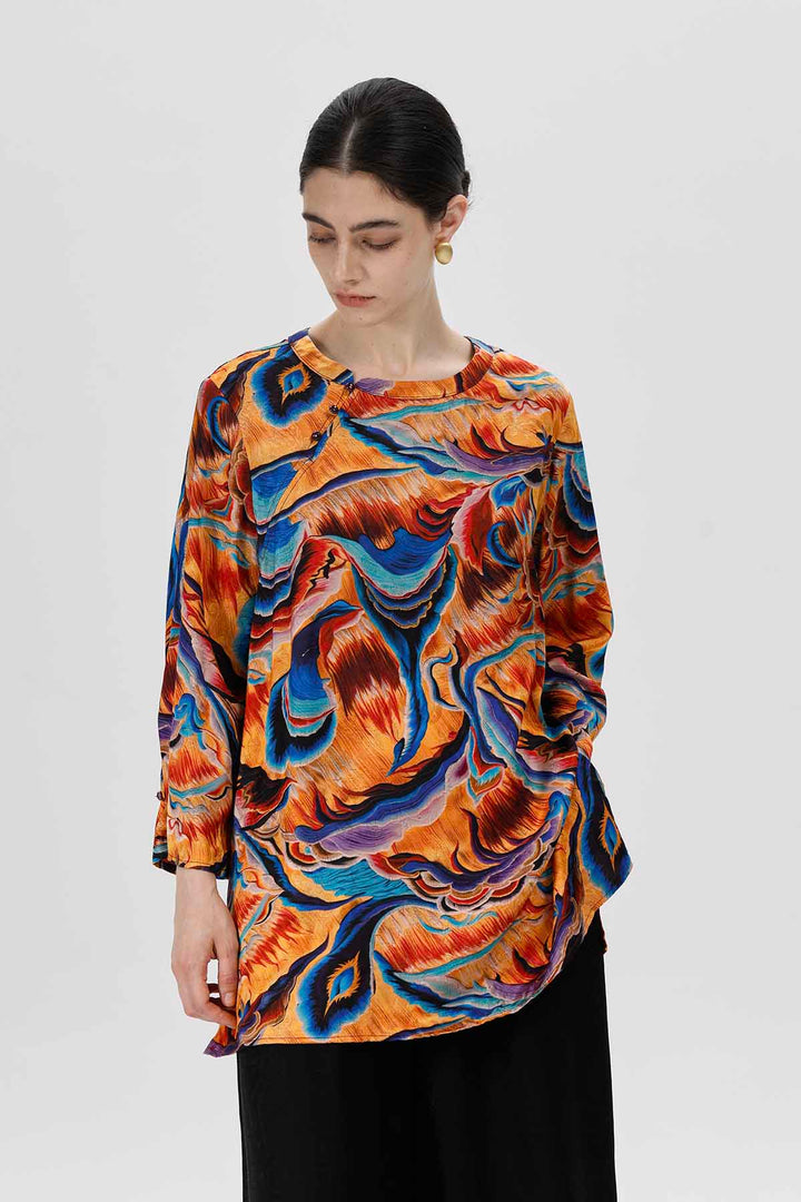 بلوزة لاريدو بطباعة ريترو