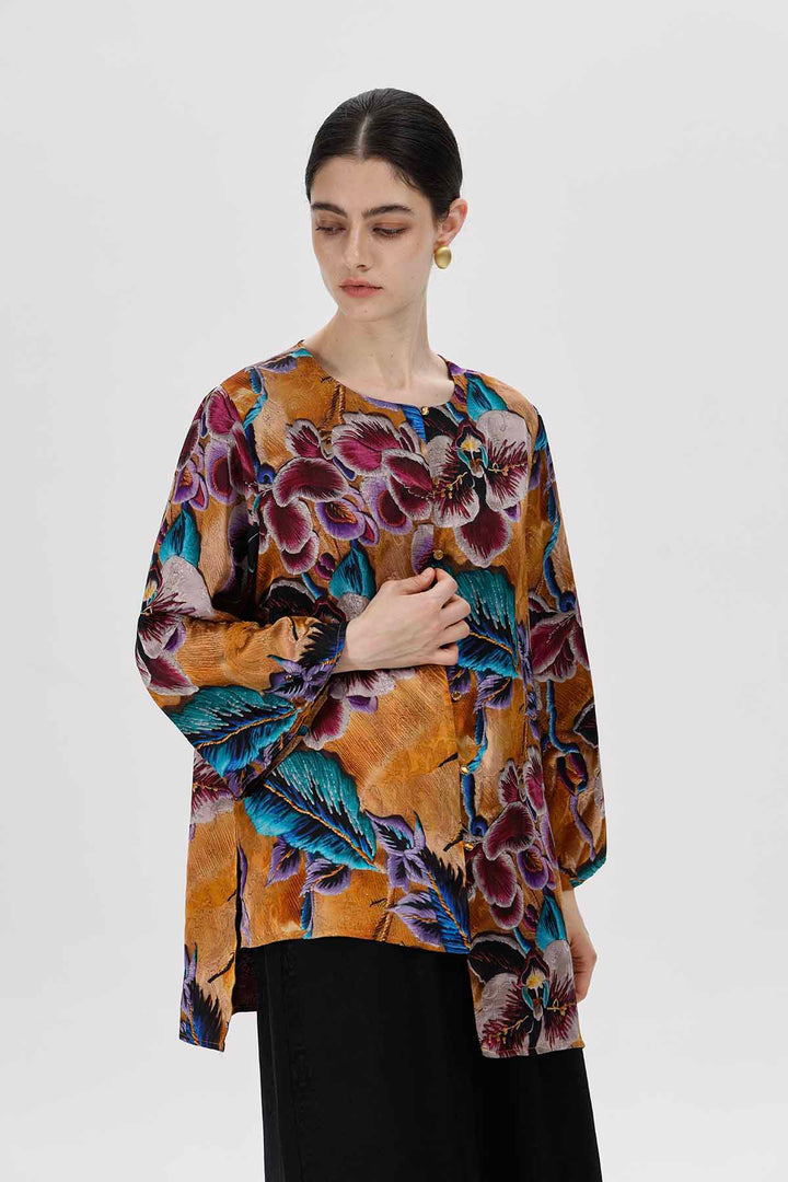 غرينادا بلوزة جاكار غير متماثلة