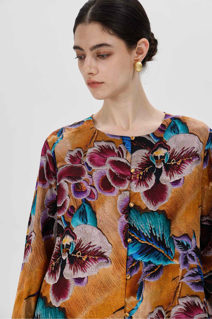 غرينادا بلوزة جاكار غير متماثلة