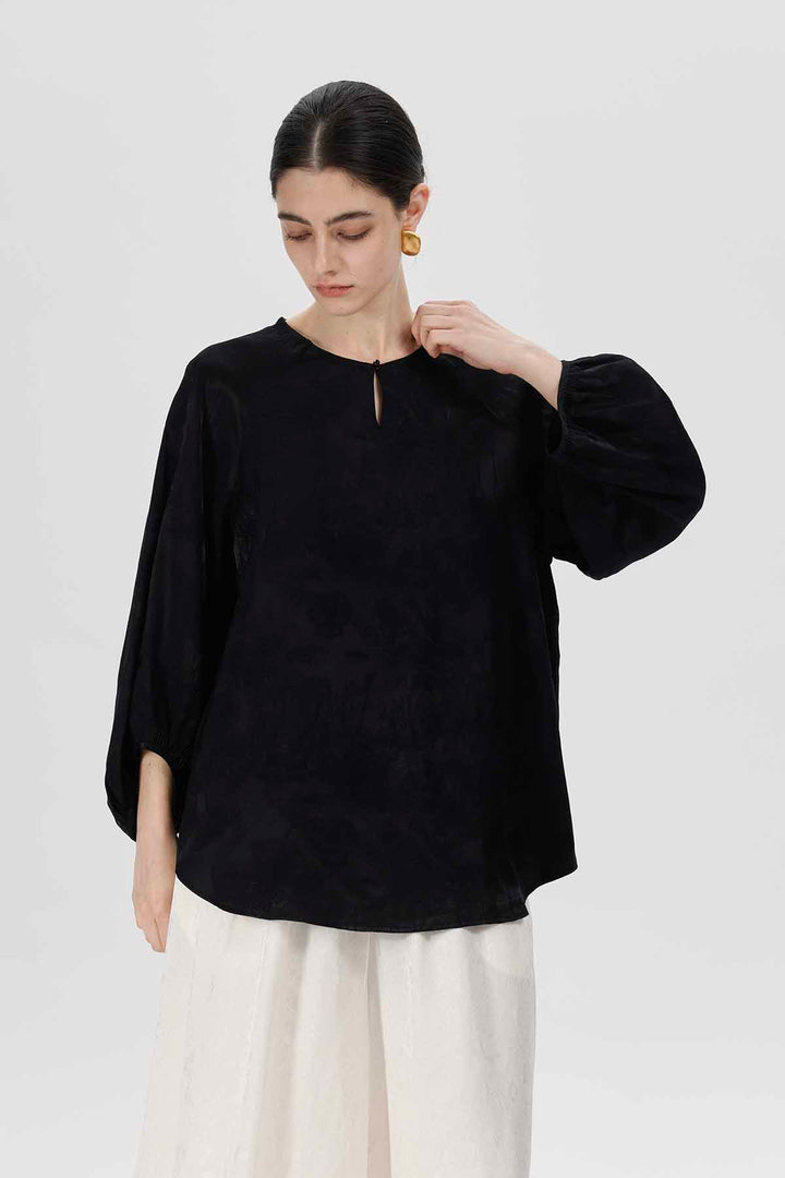 Noemi Black Elegant Blouse