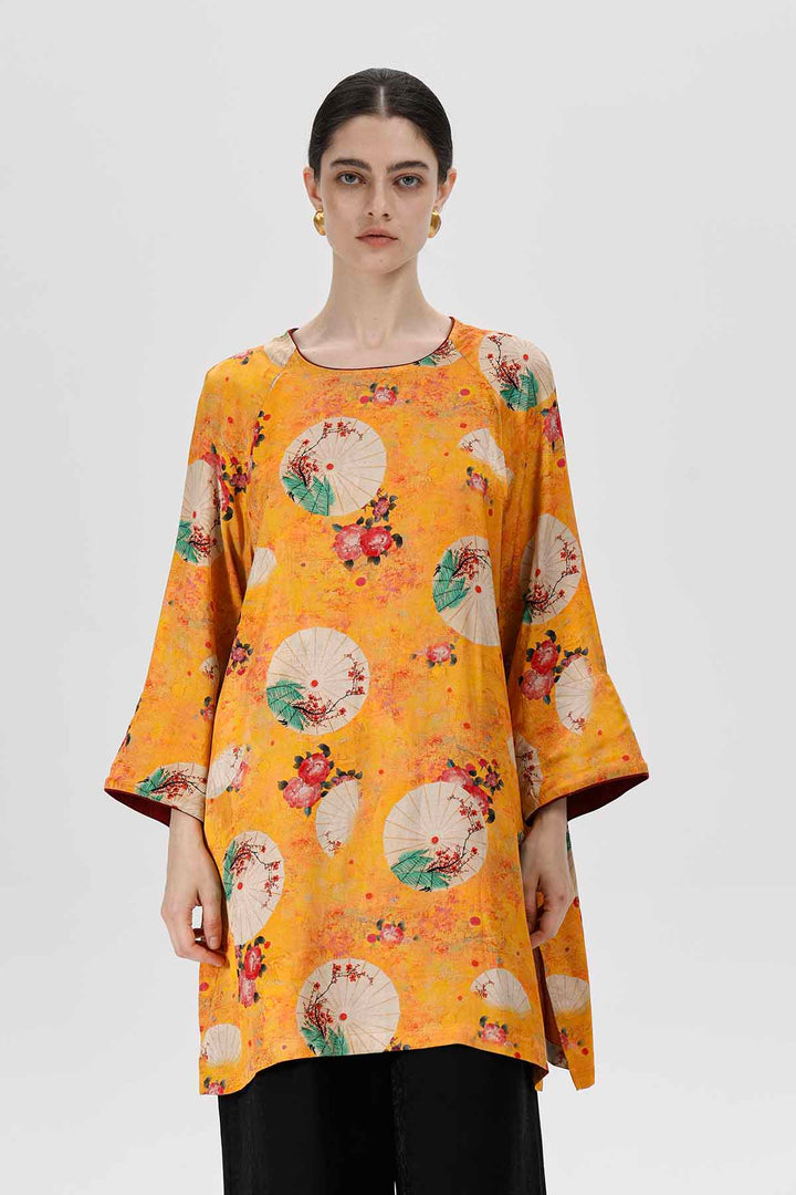 Calista Print Long Blouse