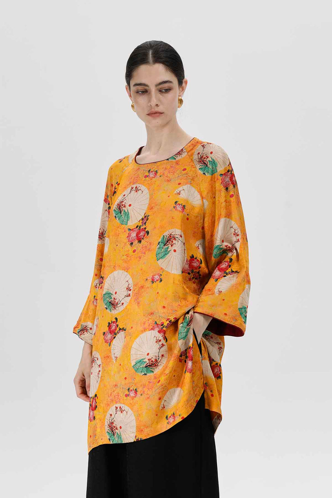 Calista Print Long Blouse