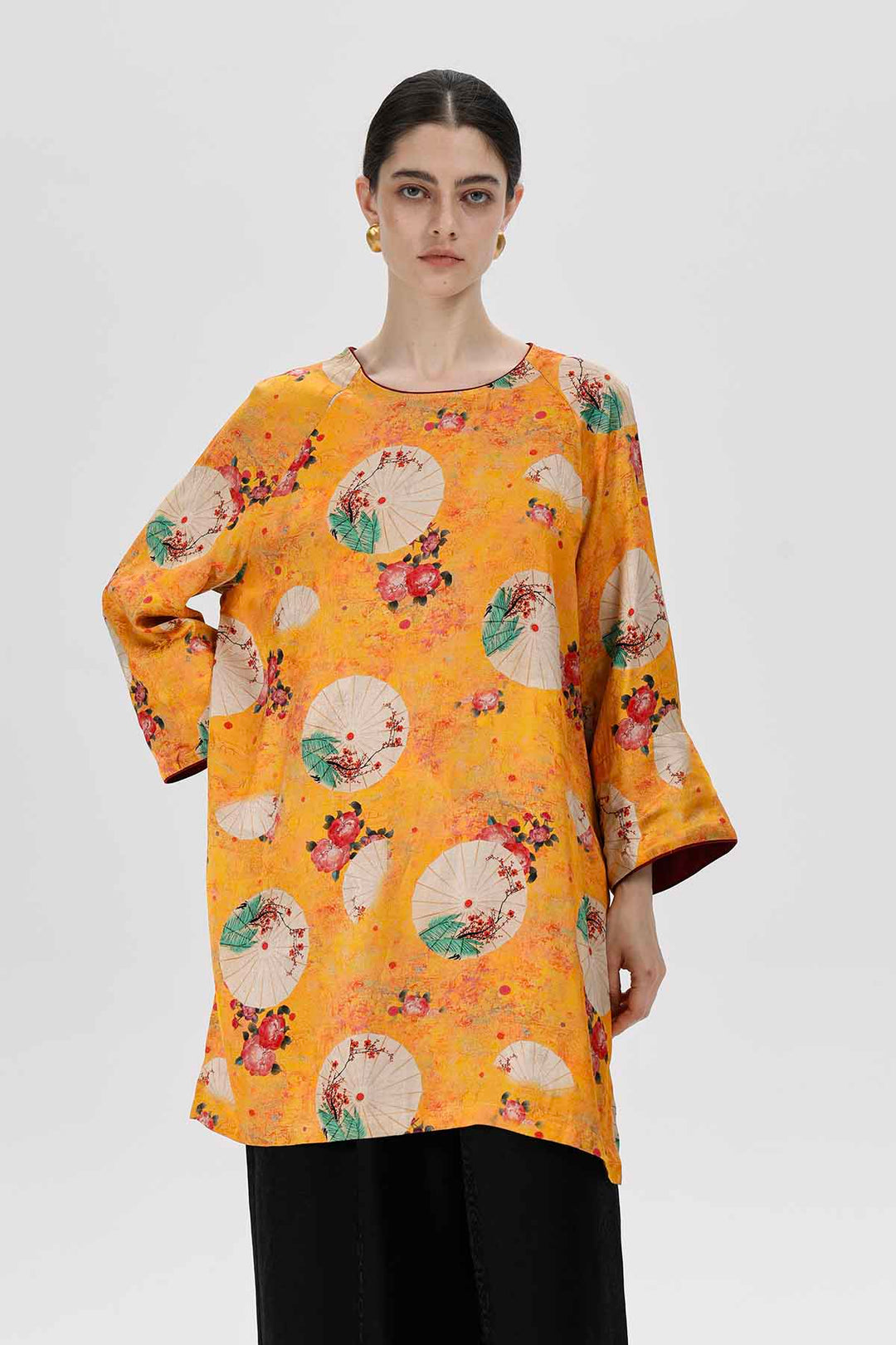 Calista Print Long Blouse