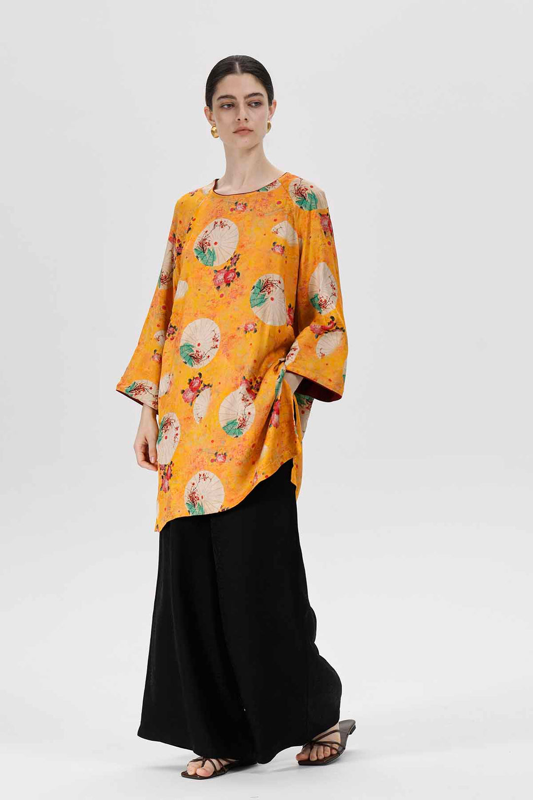 Calista Print Long Blouse