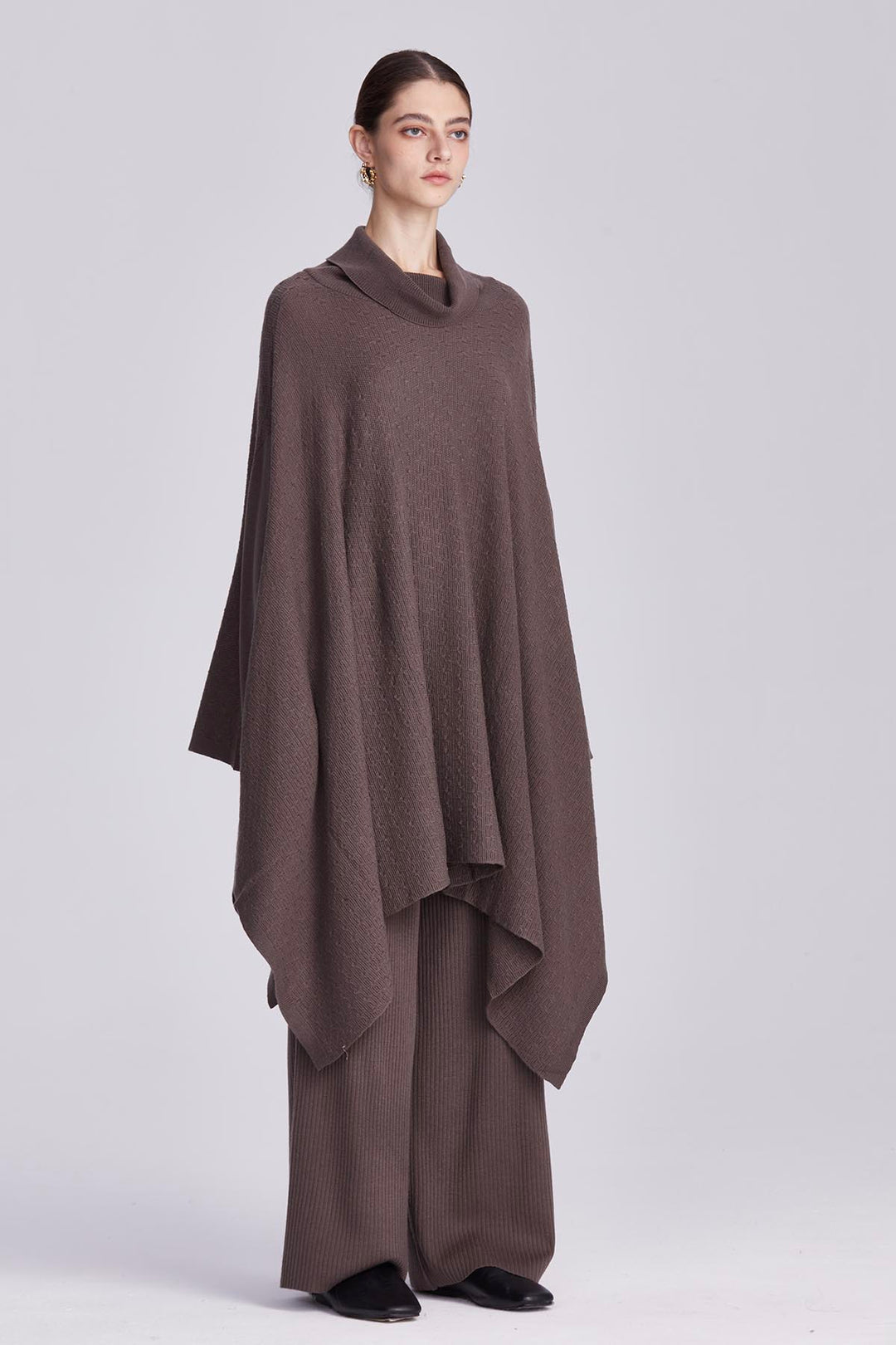 Seraphina Relaxed Fit Knit Cape and Trousers Set