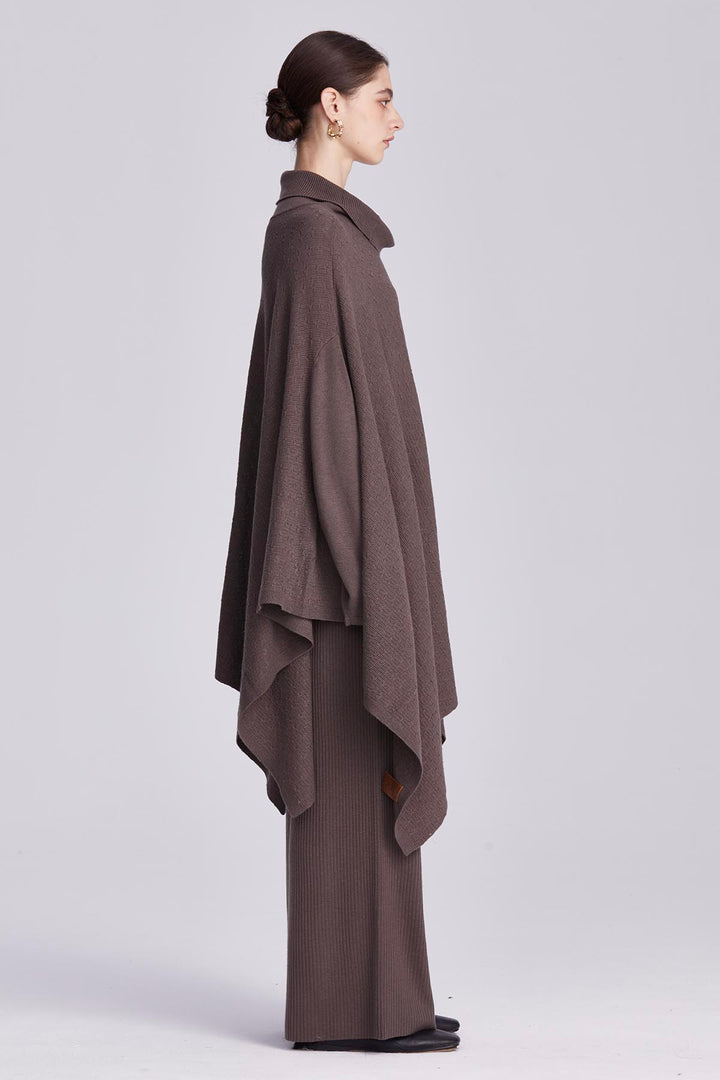 Seraphina Relaxed Fit Knit Cape and Trousers Set