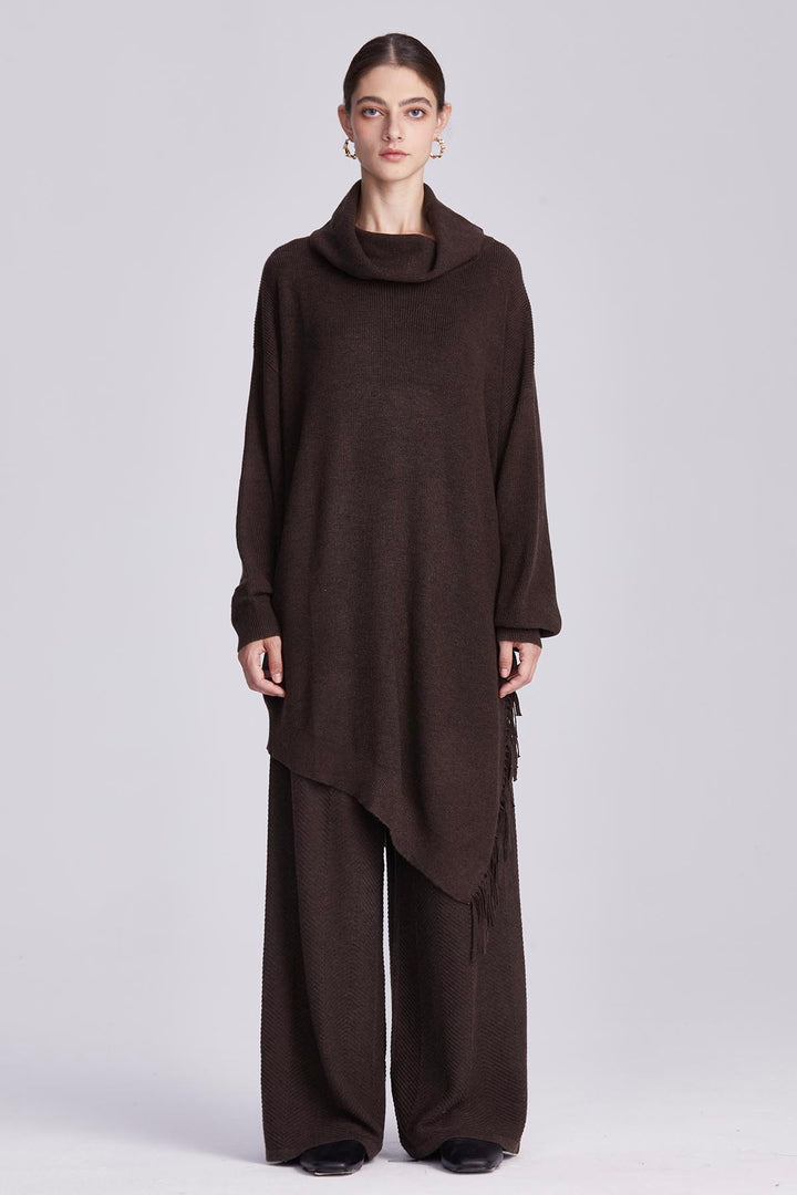 Colette Asymmetric Tassel Knit Set