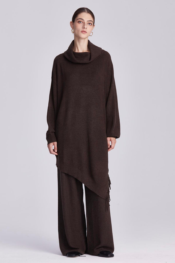 Colette Asymmetric Tassel Knit Set