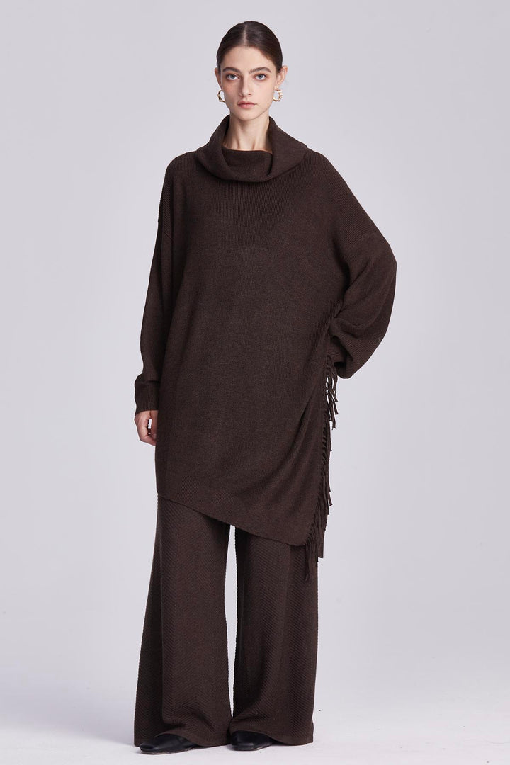 Colette Asymmetric Tassel Knit Set