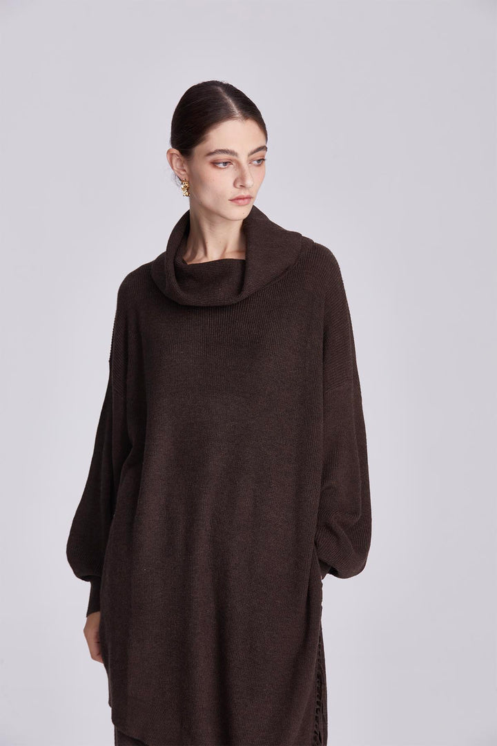 Colette Asymmetric Tassel Knit Set
