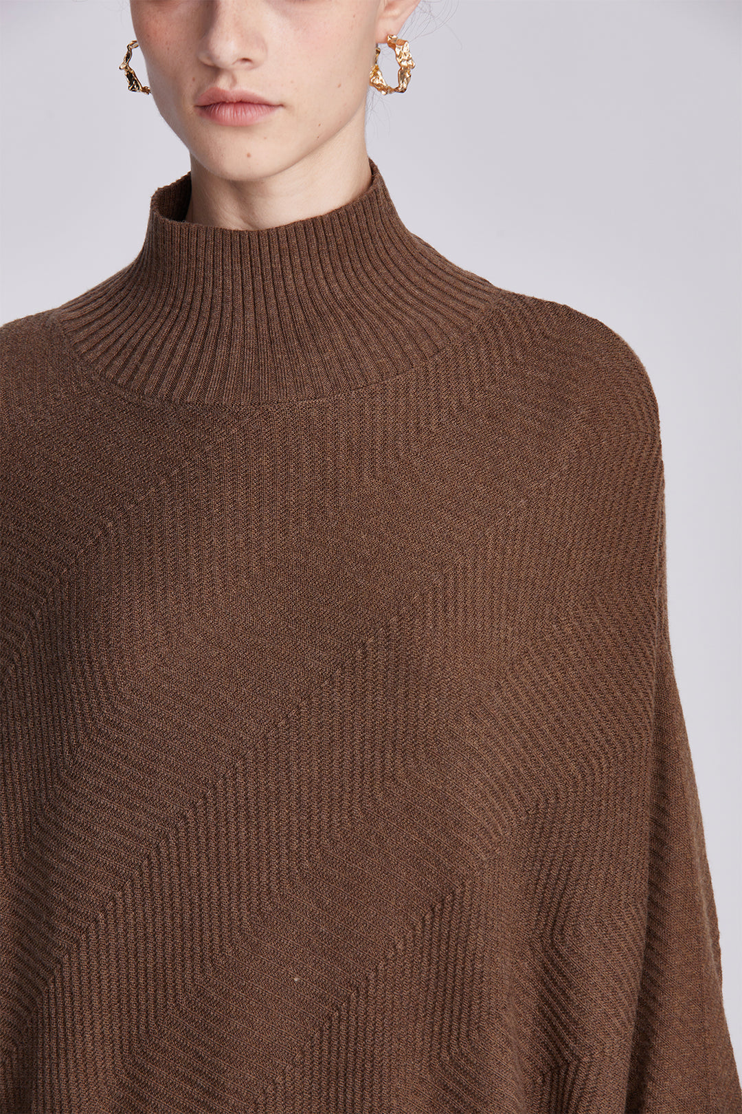 Elowen Asymmetrical Oversized Turtleneck Knit Set