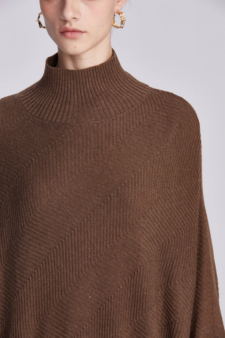 Elowen Asymmetrical Oversized Turtleneck Knit Set