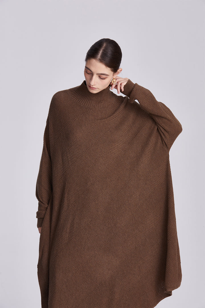 Elowen Asymmetrical Oversized Turtleneck Knit Set
