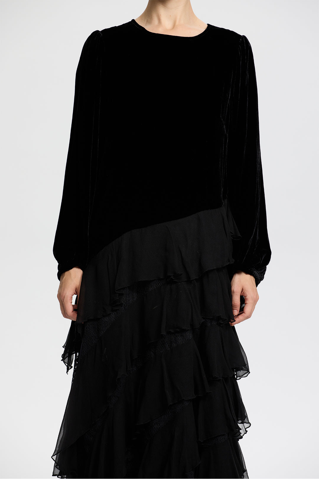 Vivienne Long Sleeve Velvet Dress