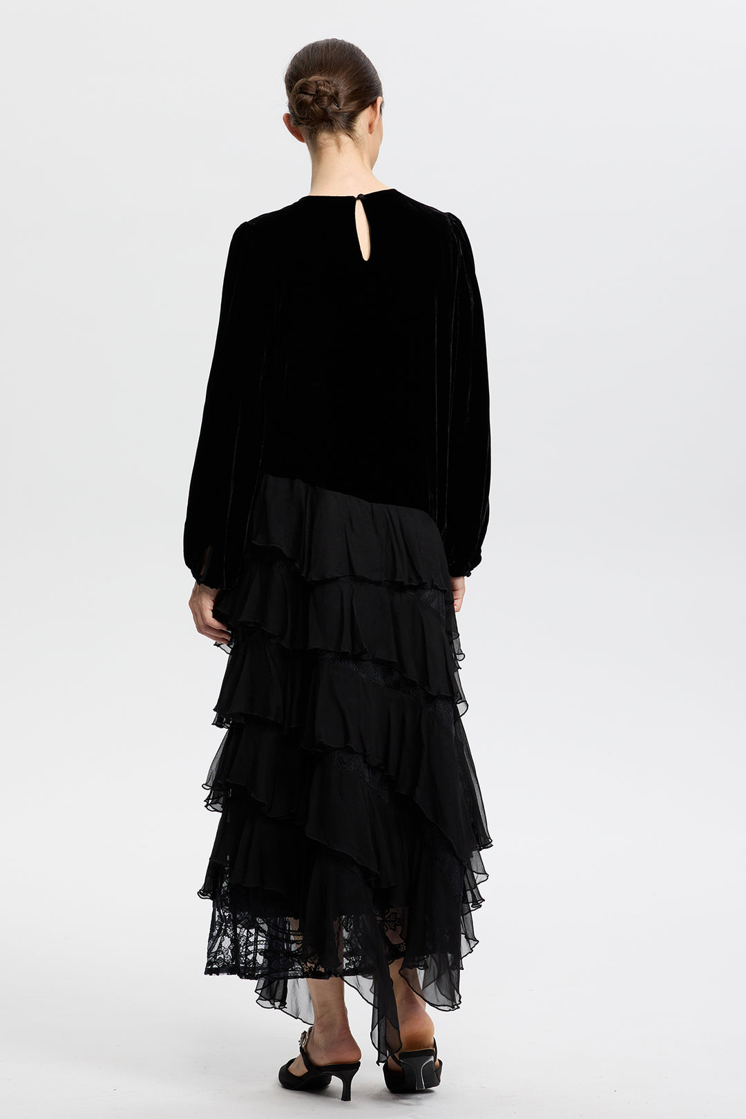Vivienne Long Sleeve Velvet Dress