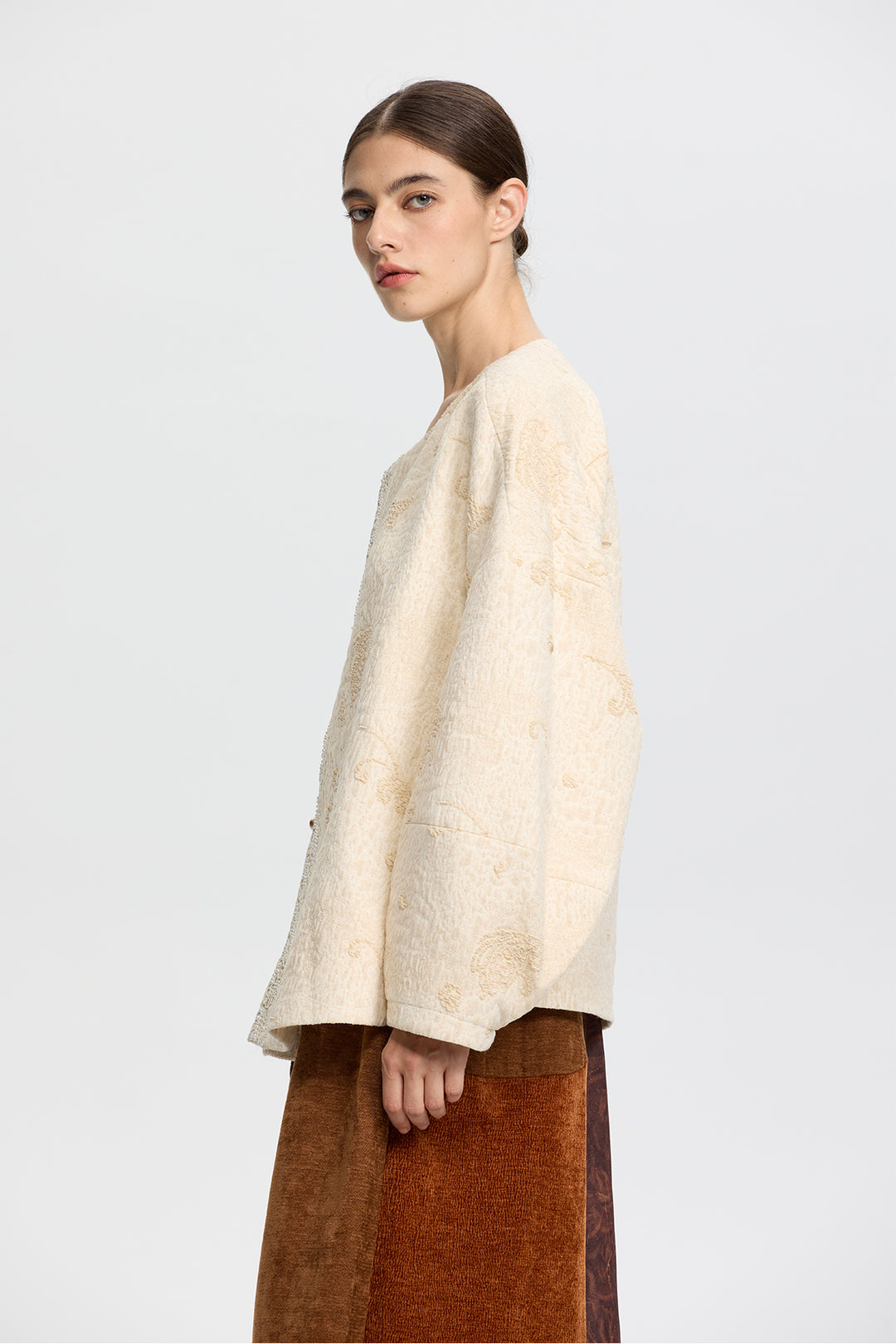Claudine Elegant Jacquard Coat