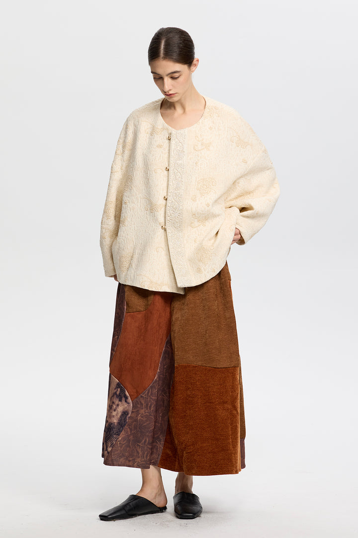 Claudine Elegant Jacquard Coat