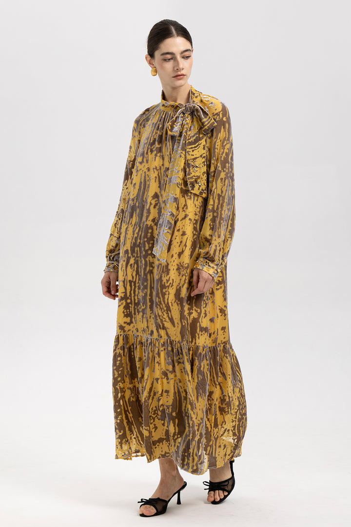 Bianca Vintage Velvet Maxi Dress