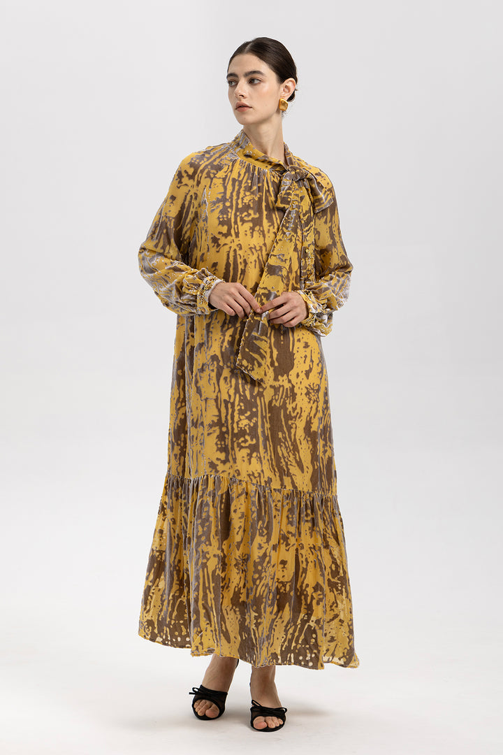 Bianca Vintage Velvet Maxi Dress