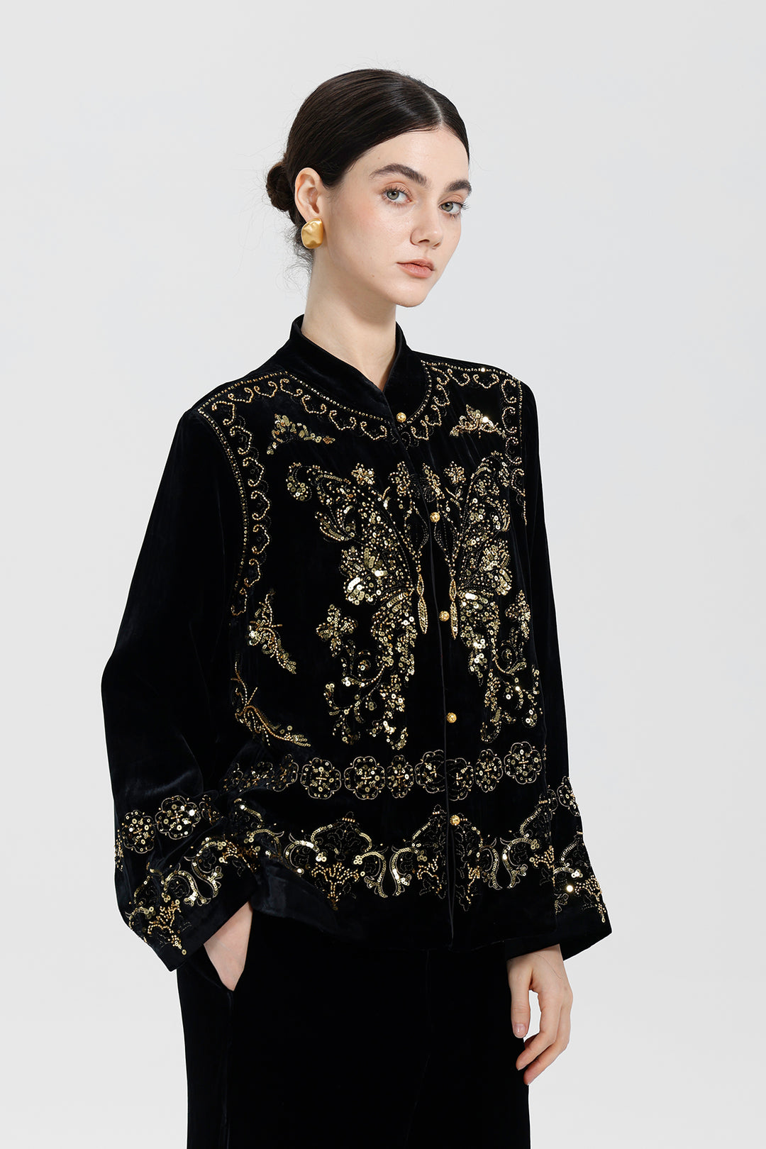 Mireya Sequin Velvet Jacket