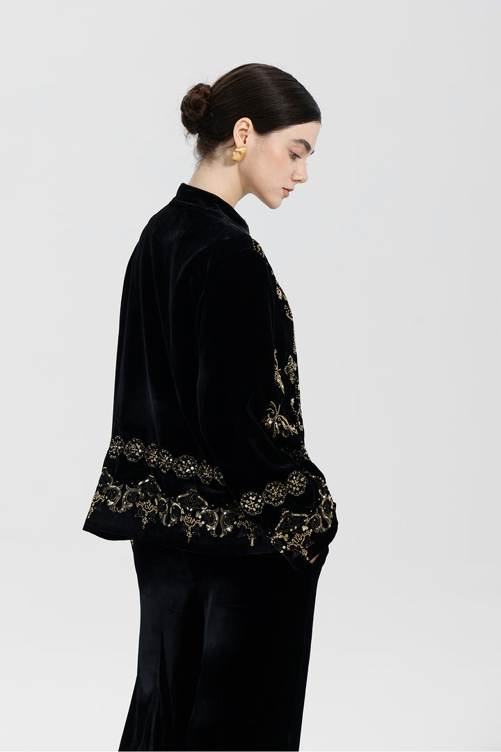 Mireya Sequin Velvet Jacket