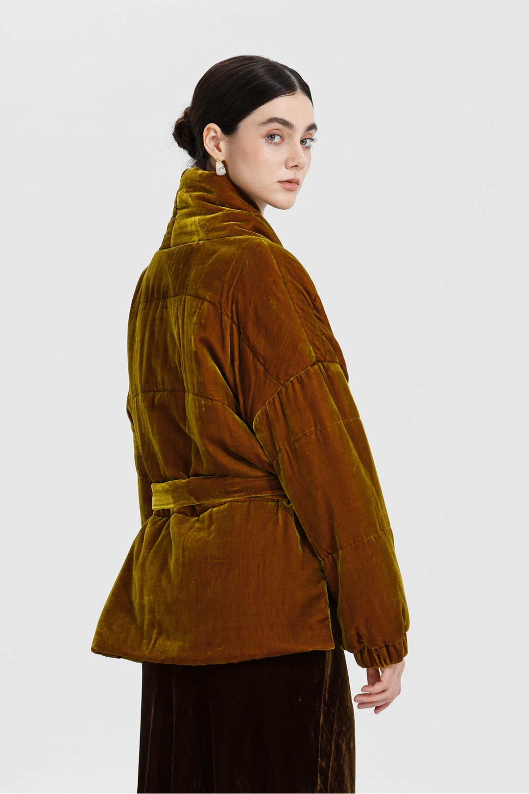 Beatrice Wrap Velvet Coat