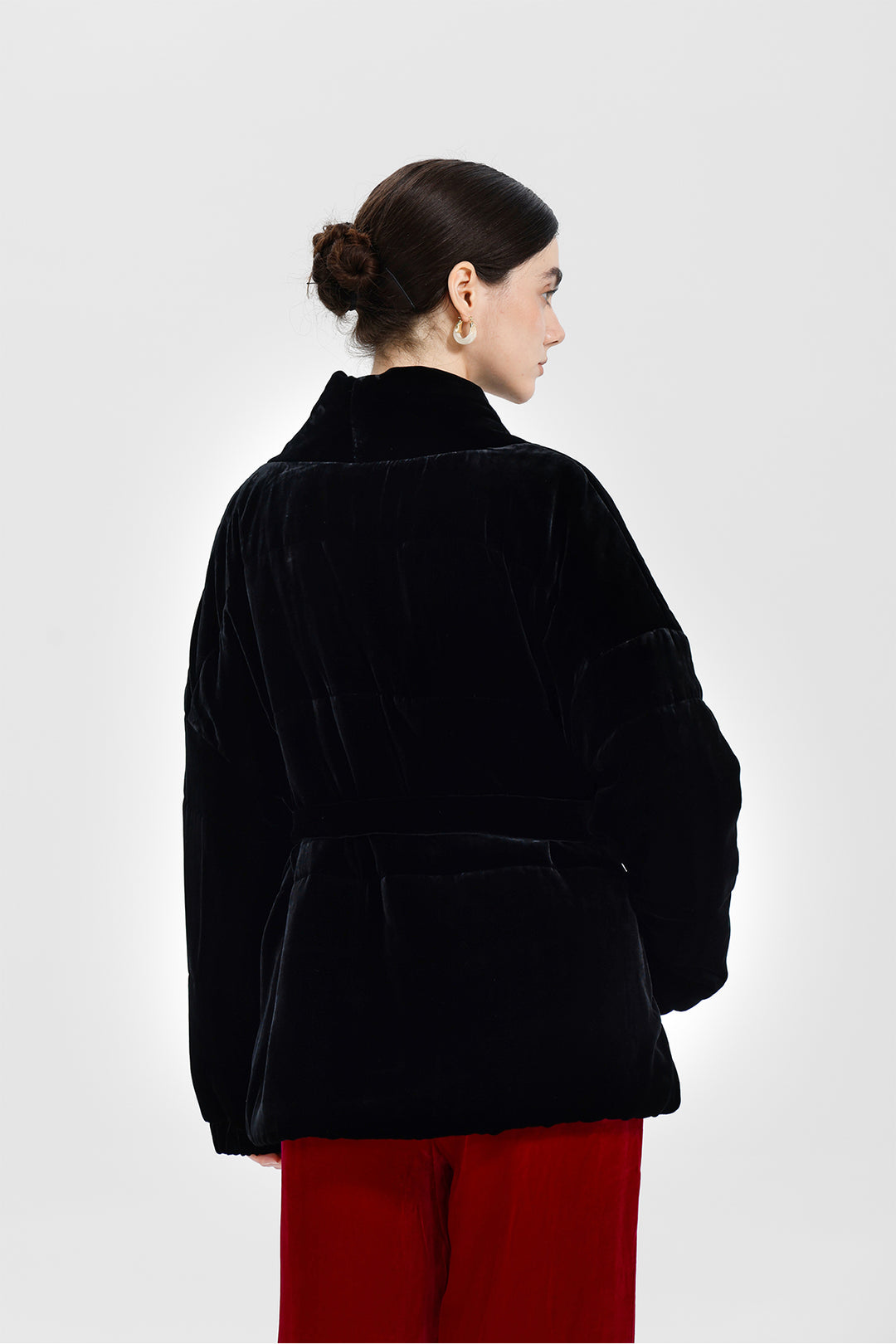 Beatrice Wrap Velvet Coat