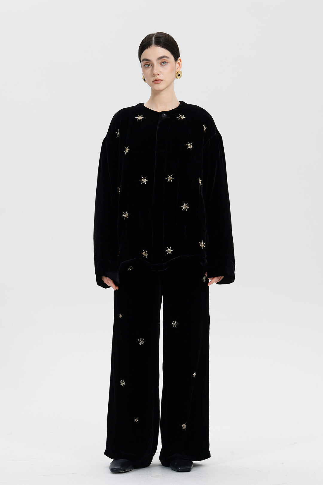 Claudine Beaded Velvet Set