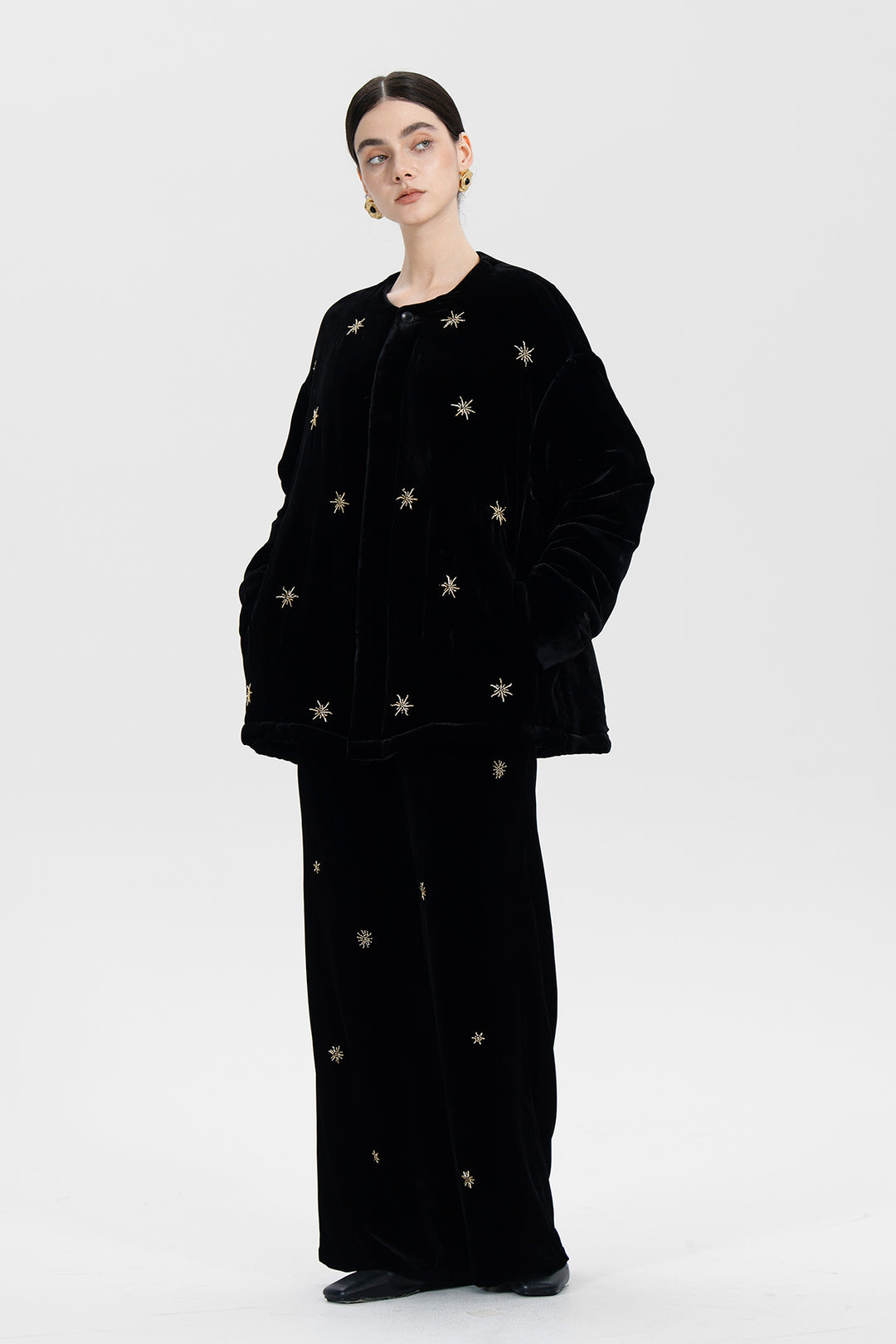 Claudine Beaded Velvet Set