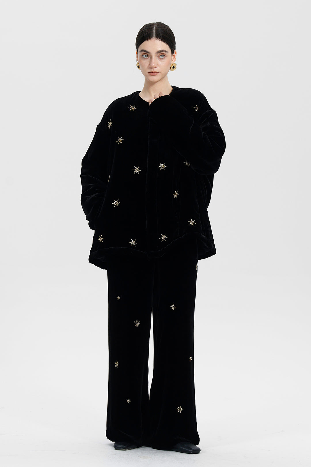 Claudine Beaded Velvet Set