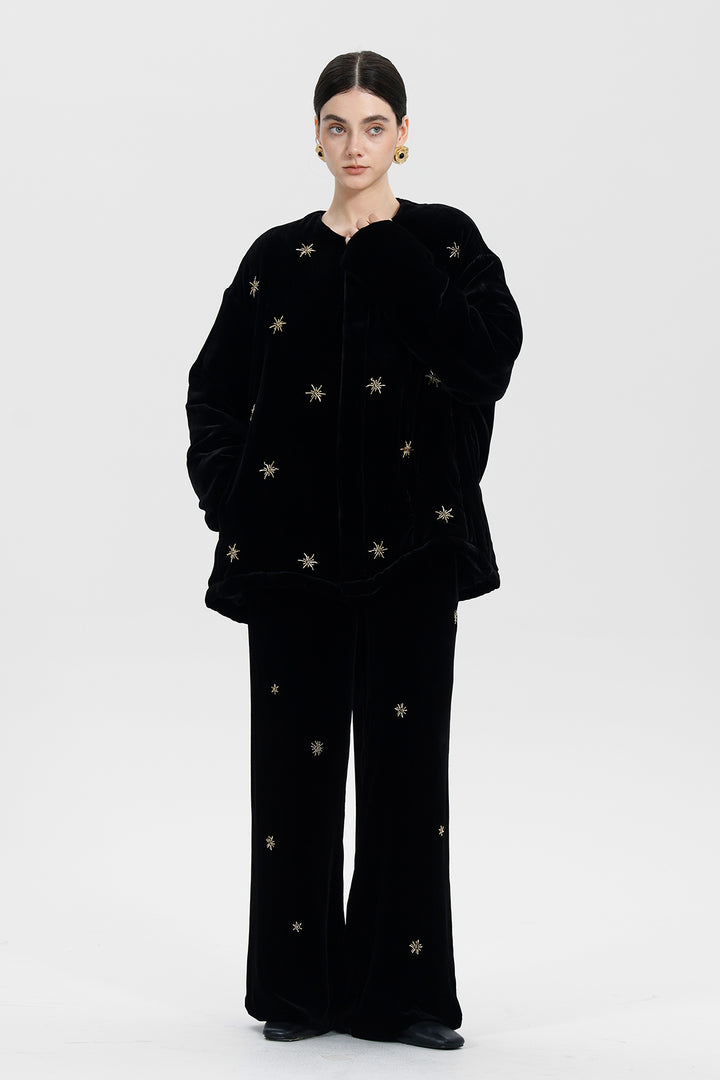 Claudine Beaded Velvet Set