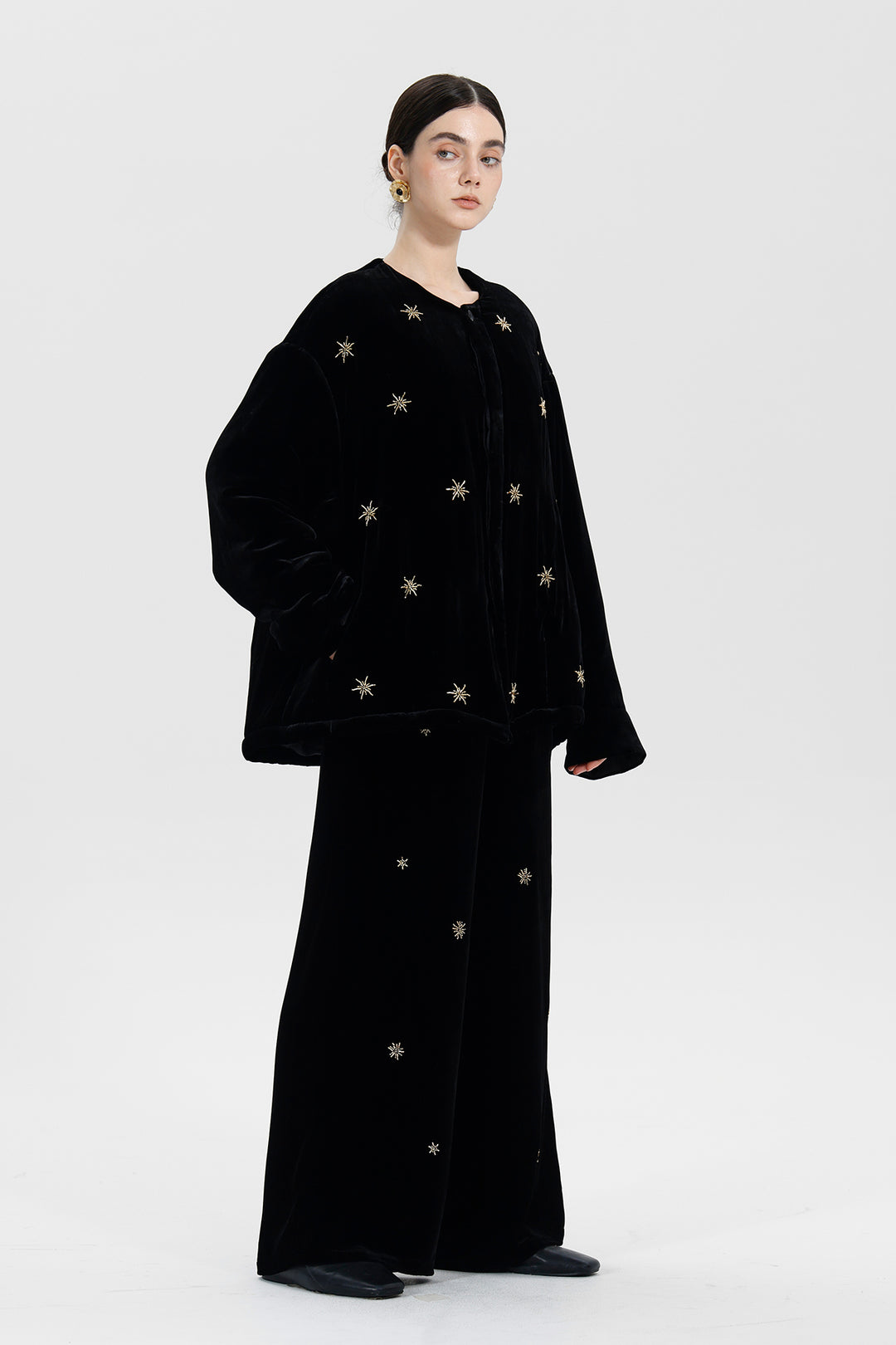 Claudine Beaded Velvet Set