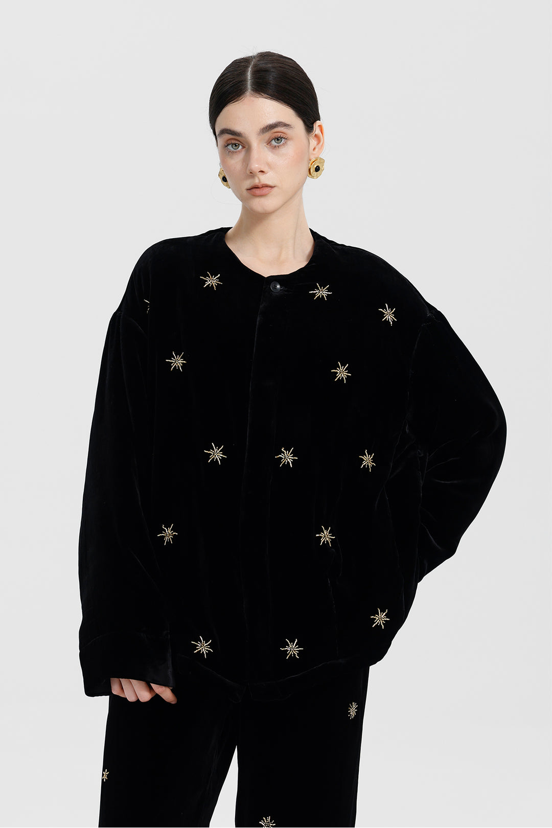 Claudine Beaded Velvet Set