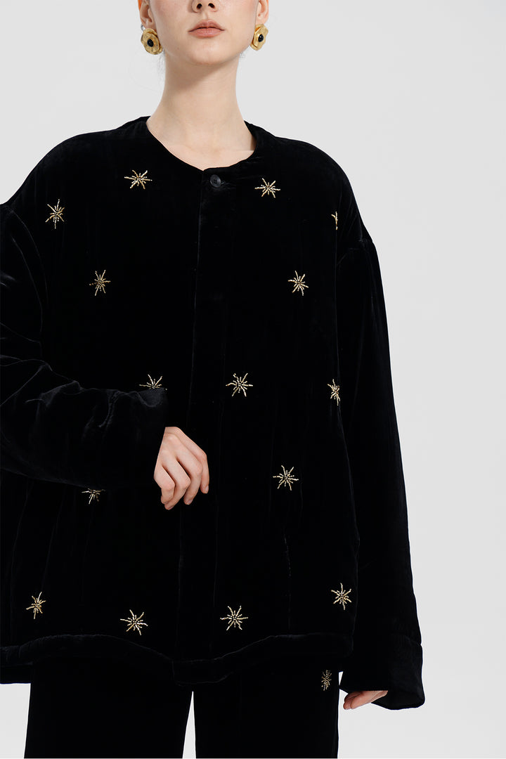 Claudine Beaded Velvet Set