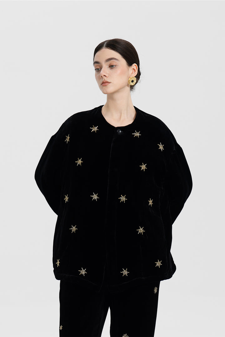 Claudine Beaded Velvet Set