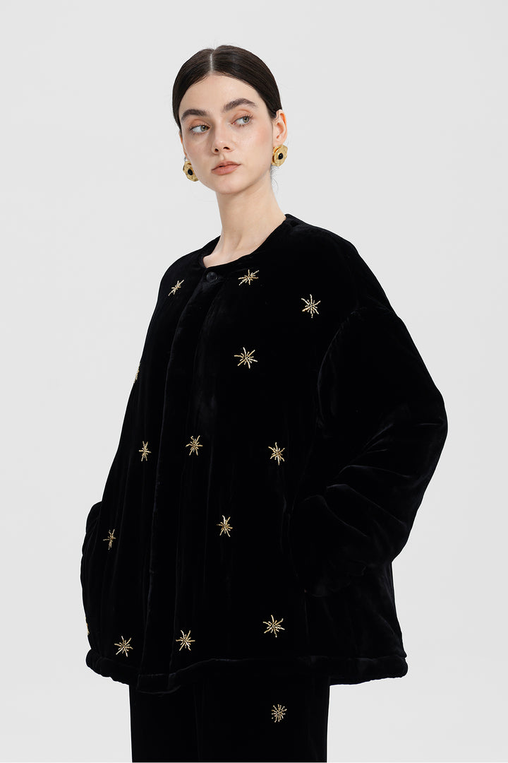 Claudine Beaded Velvet Set