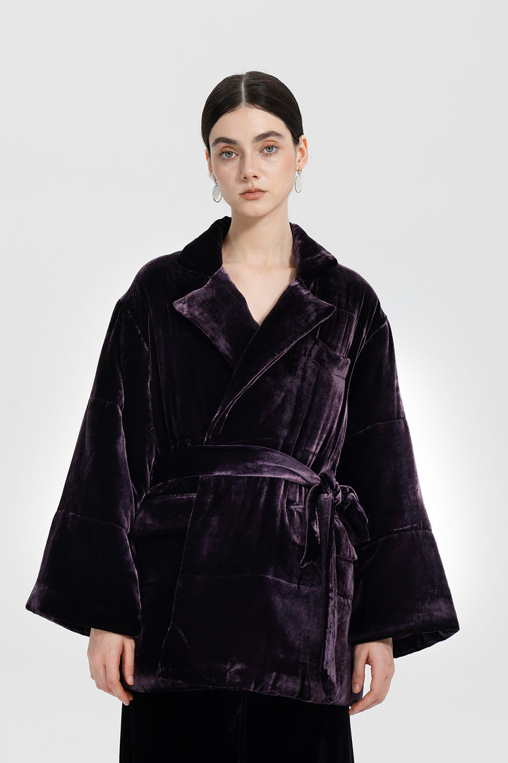 Clara Velvet Wrap Jacket