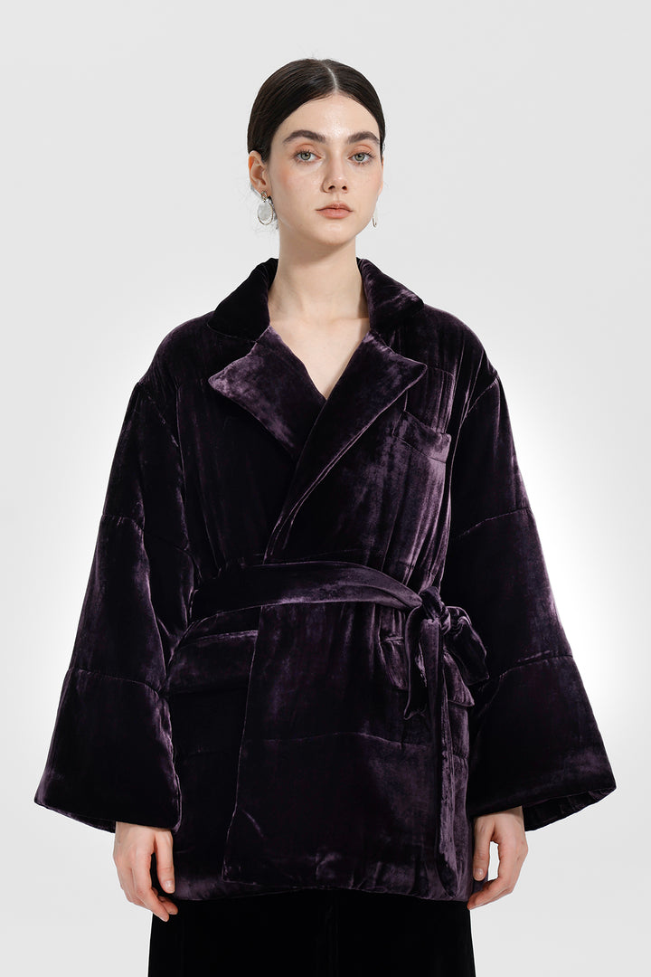 Clara Velvet Wrap Jacket