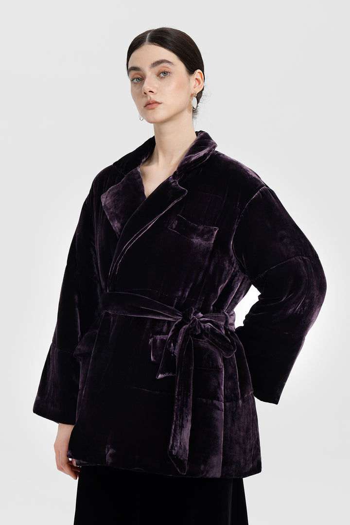 Clara Velvet Wrap Jacket