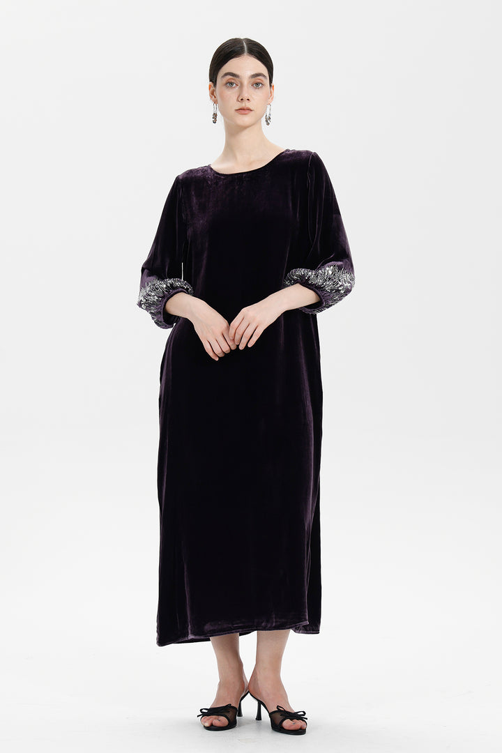 Renee Velvet Embellished Dress