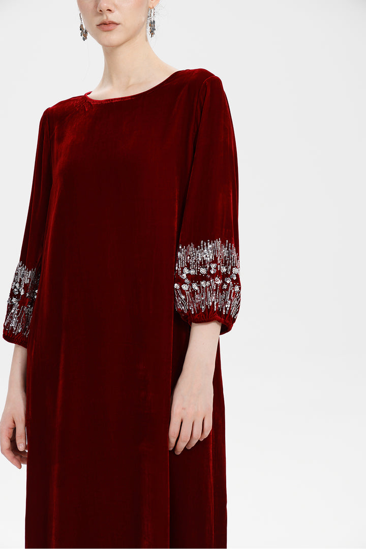 Renee Velvet Embellished Dress