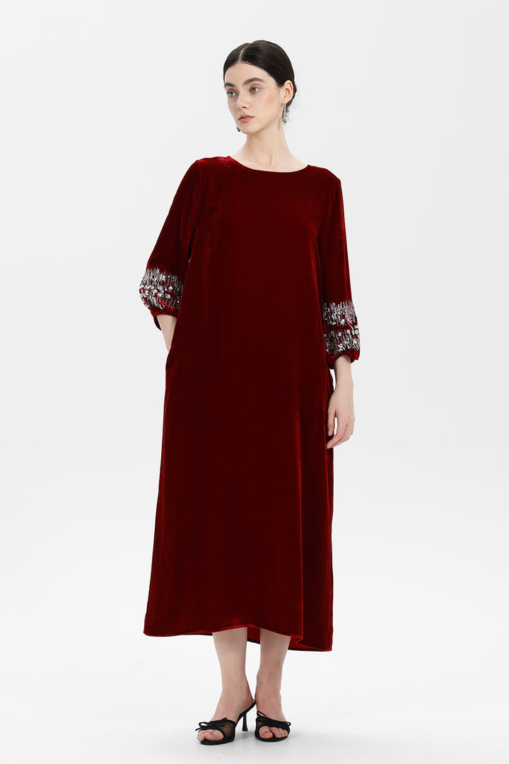 Renee Velvet Embellished Dress