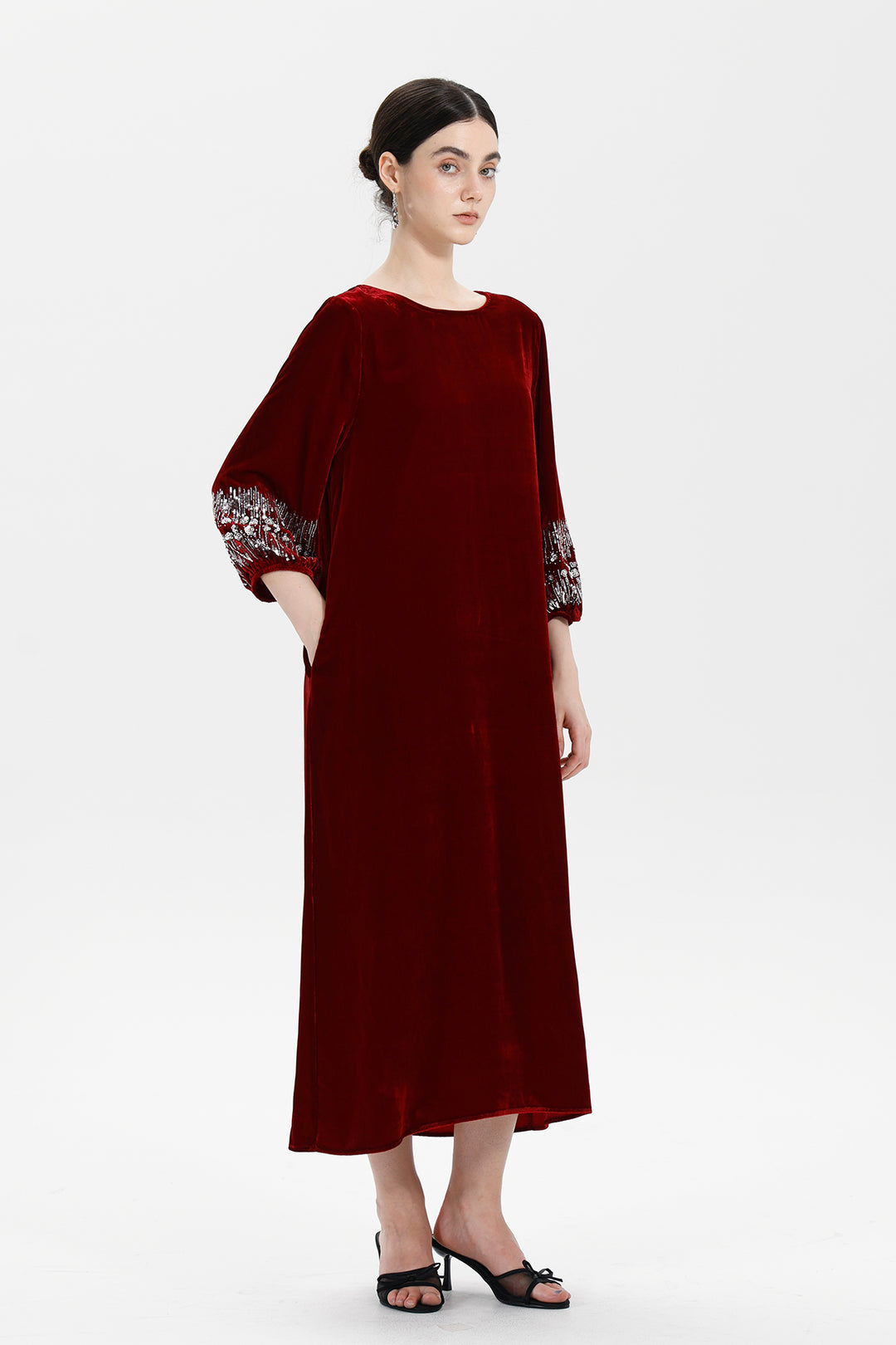 Renee Velvet Embellished Dress