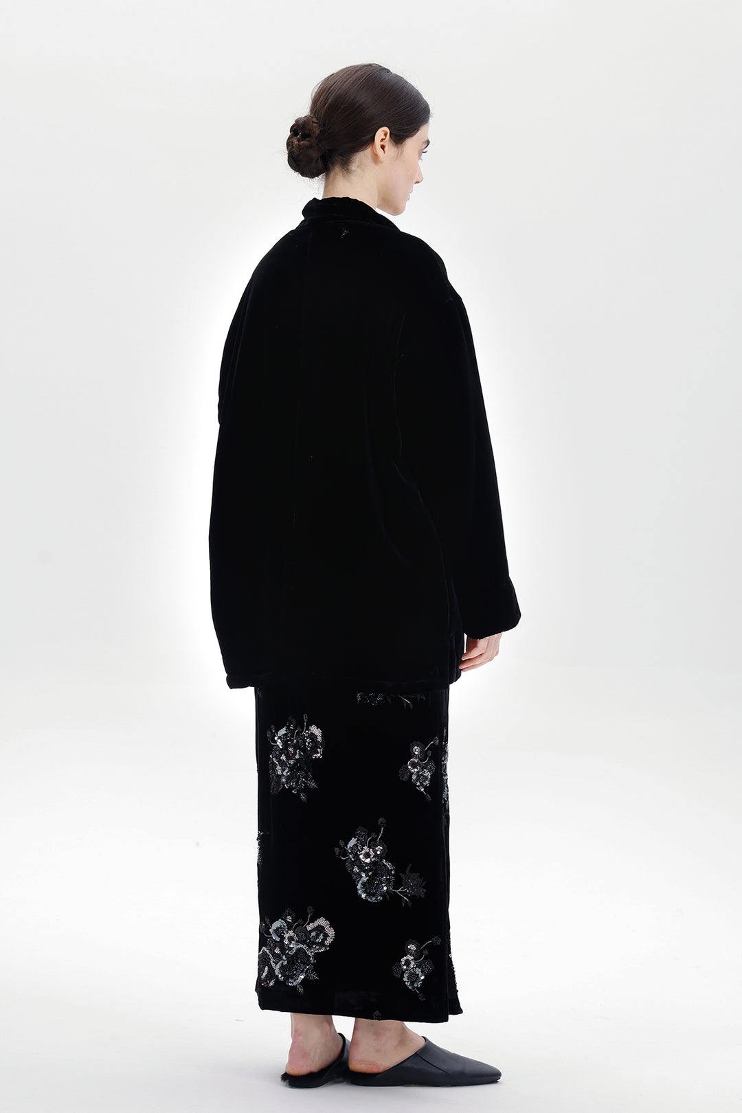 Nyx Fleece Lined Velvet Coat