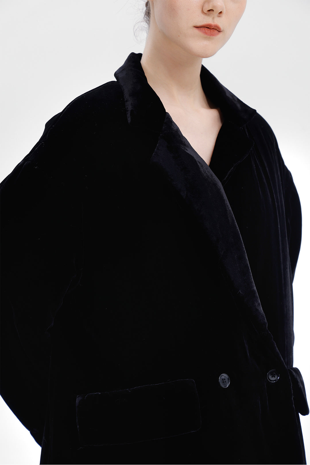 Nyx Fleece Lined Velvet Coat